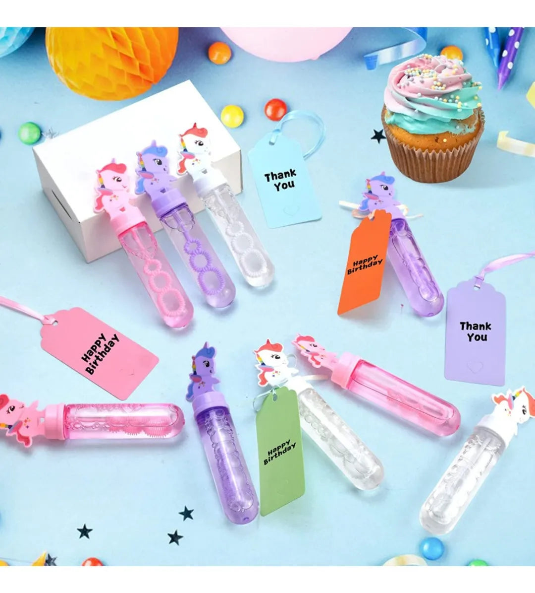 Set 24 Burbujeros 14 Cm Unicornio Fiesta Sorpresita