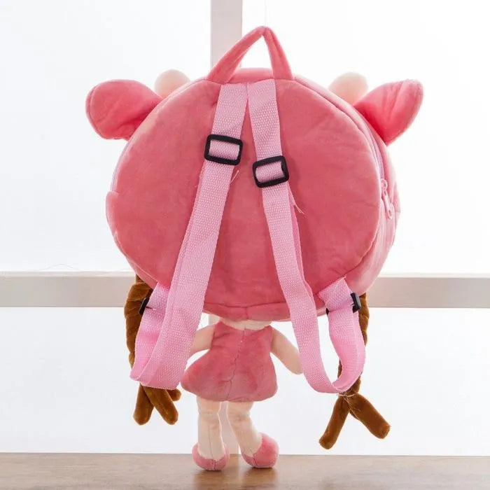 Peluche Mochila Infantil Muñeca 35cm 2 Modelos