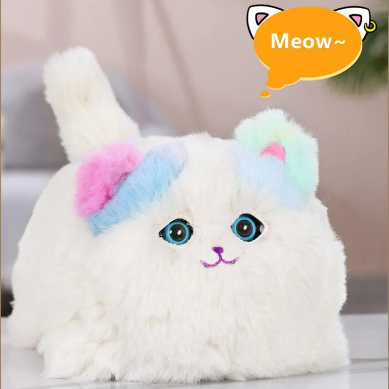Peluche Gato Interactivo Sonido Maulla Movimiento