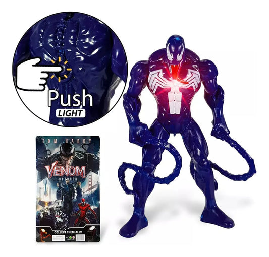 Figura De Acción Venom Articulado Con Luz 17 Cm