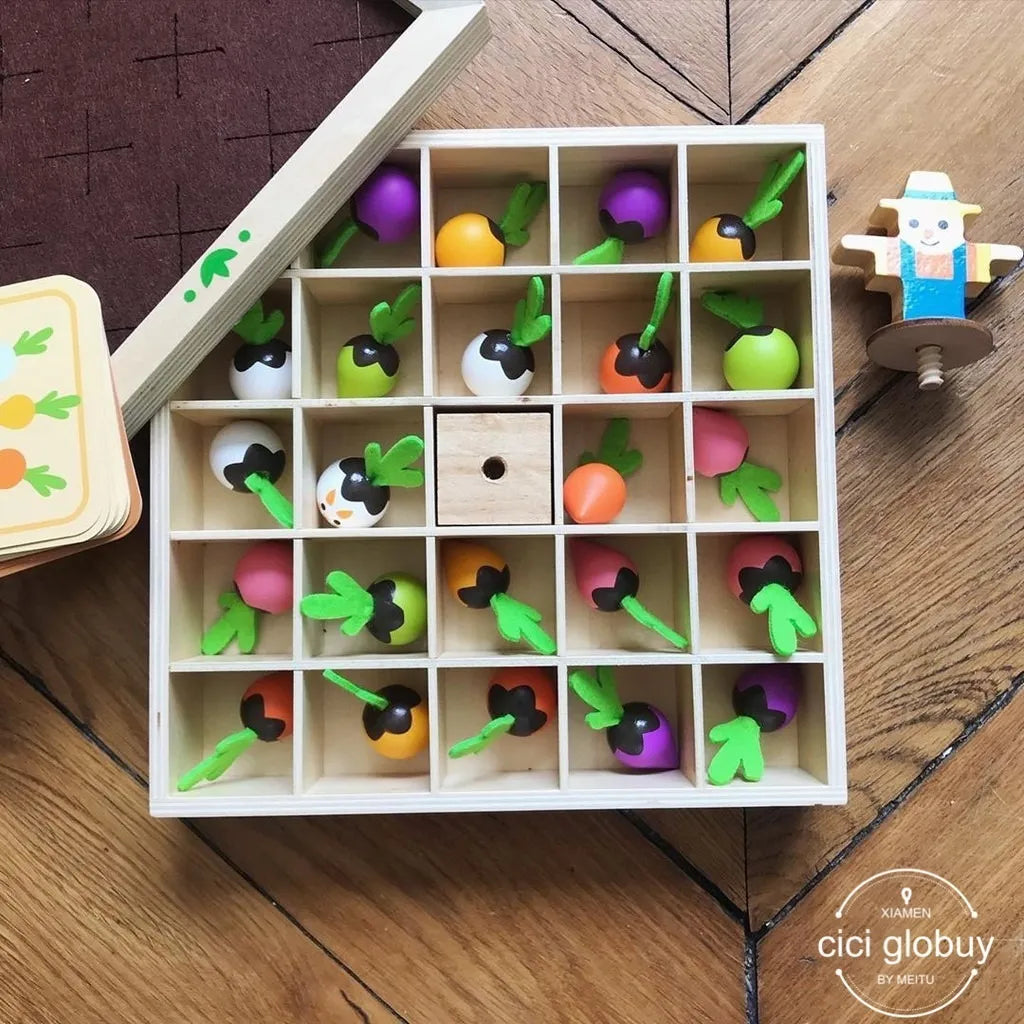 Juego De Memoria El Huerto En Madera