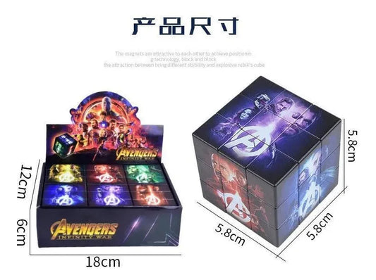 Cubo Rubik 3x3 Super Héroes Vengadores Pack X6