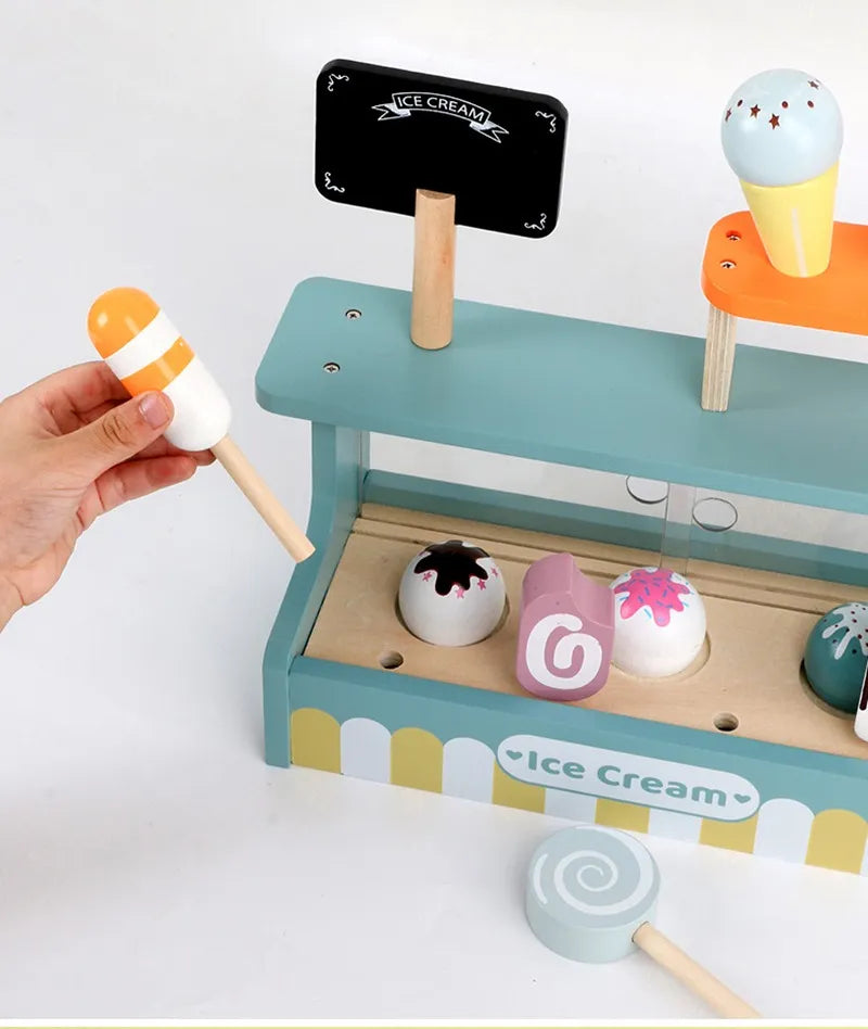Juego de Heladería En Madera Oficio Montessori 12pcs