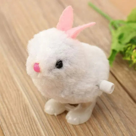 Conejo Saltarín A Cuerda Salta Camina 8 Cm Blanco