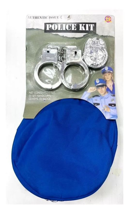 Set Policía Gorro Esposas Placa Disfraz Cosplay