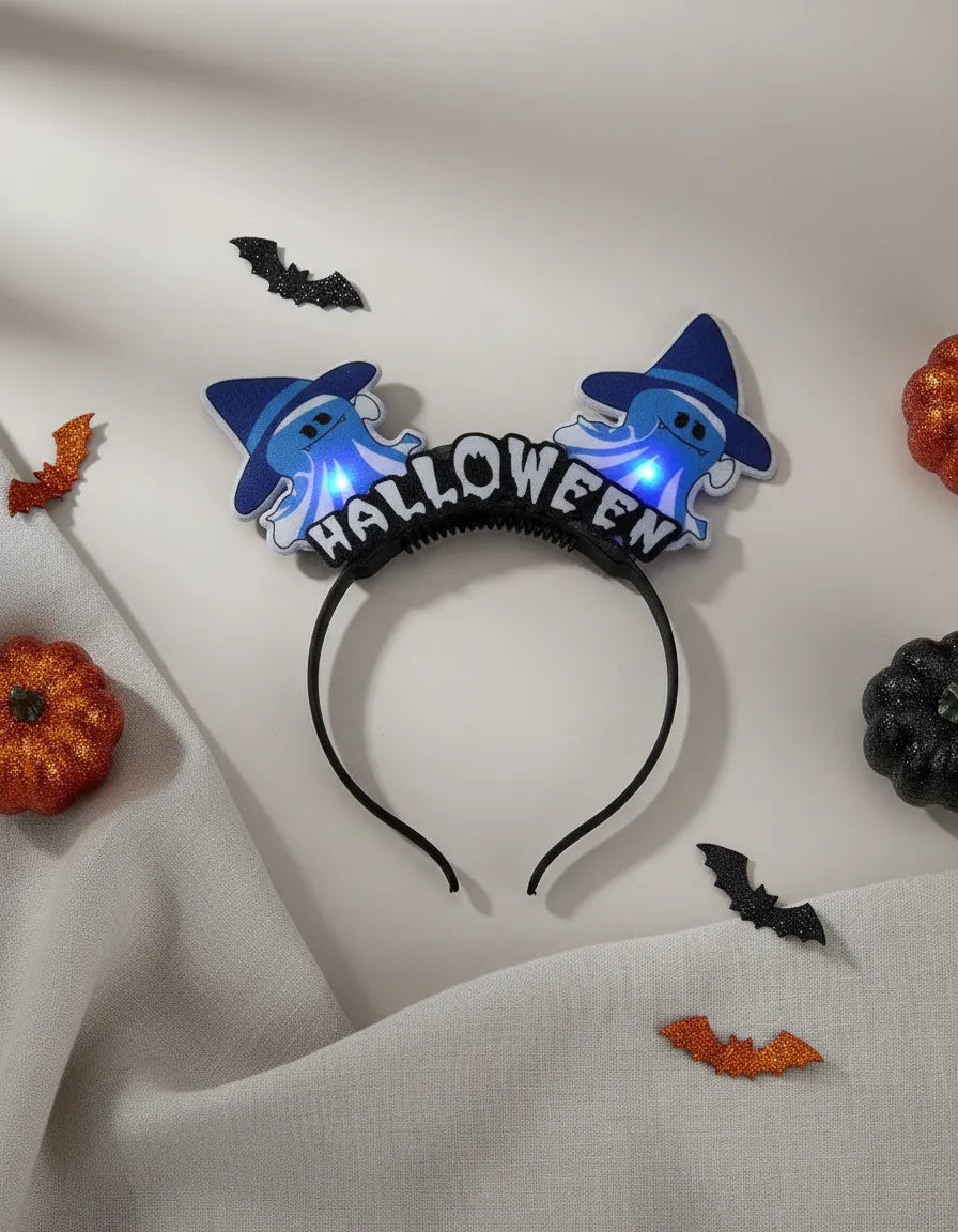 Tiara Vincha Halloween Fantasma Con Luz