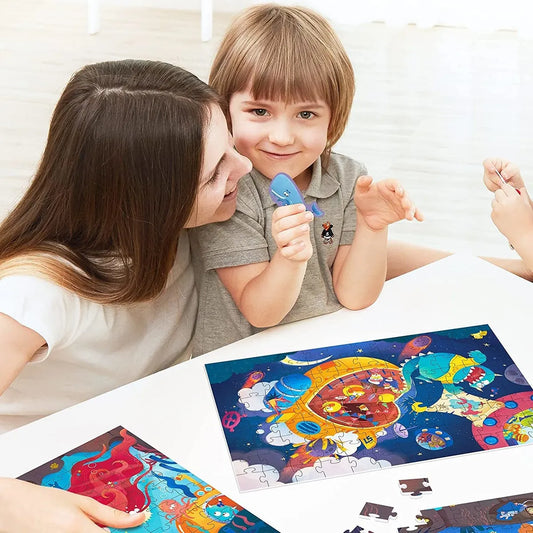 Puzzles Evolutivo 3 En 1 108 120 132 Pcs Infantil