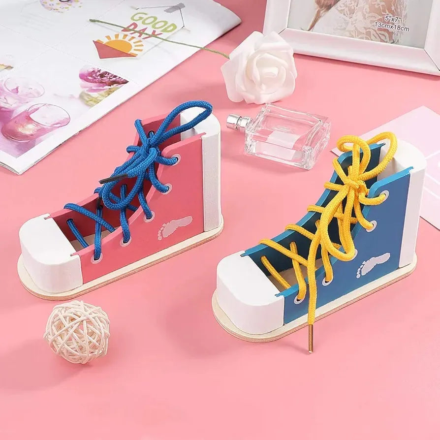Juguete Botas En Madera Montessori Motricidad Fina