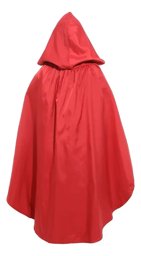 Capa Caperucita Roja satinada Disfraz Cosplay 120cm