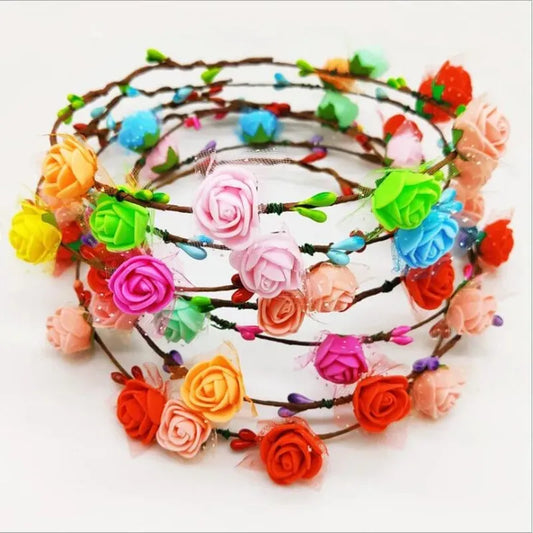 Corona Tiara De Flores Disfraz Complemento