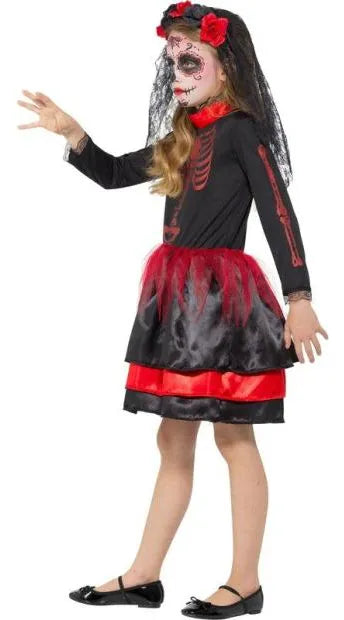 Disfraz De Catrina Vestido Completo Infantil