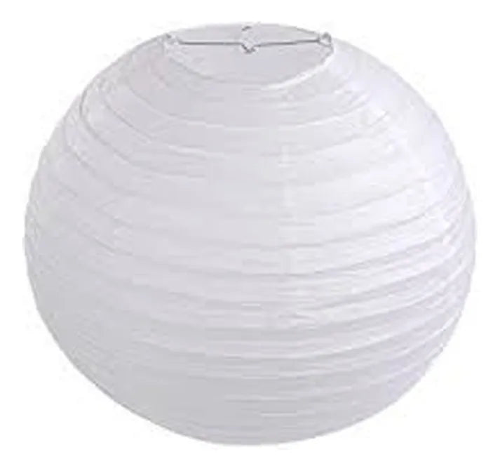 Pantalla De Papel 30 Cm En Color Blanco Pack X3