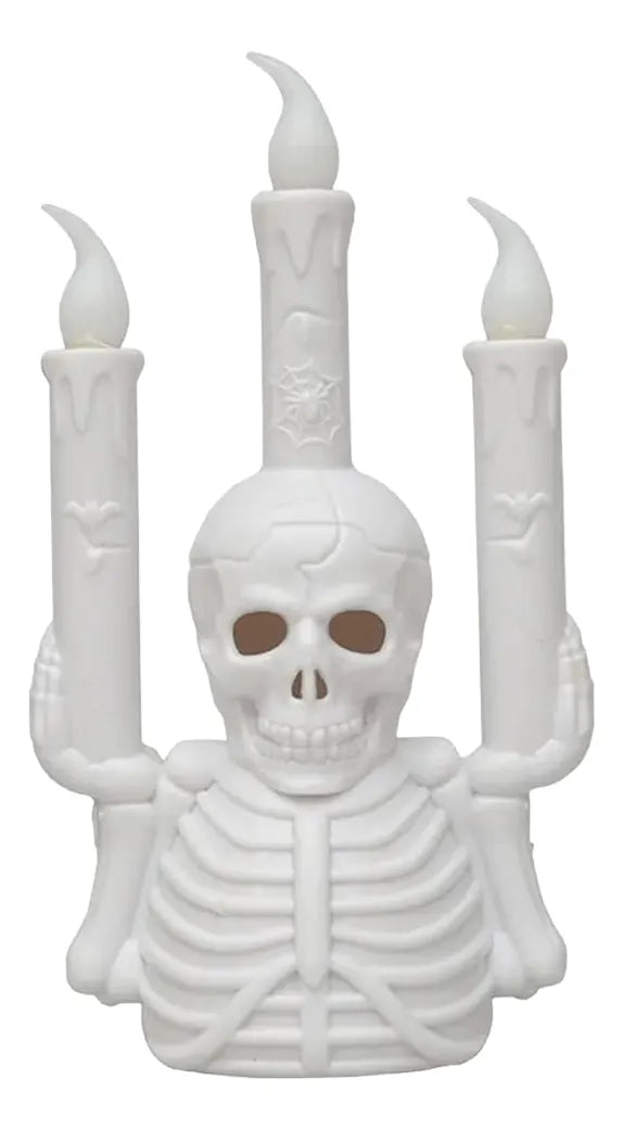 Candelabro Led Calavera 13cm Decoracion Halloween