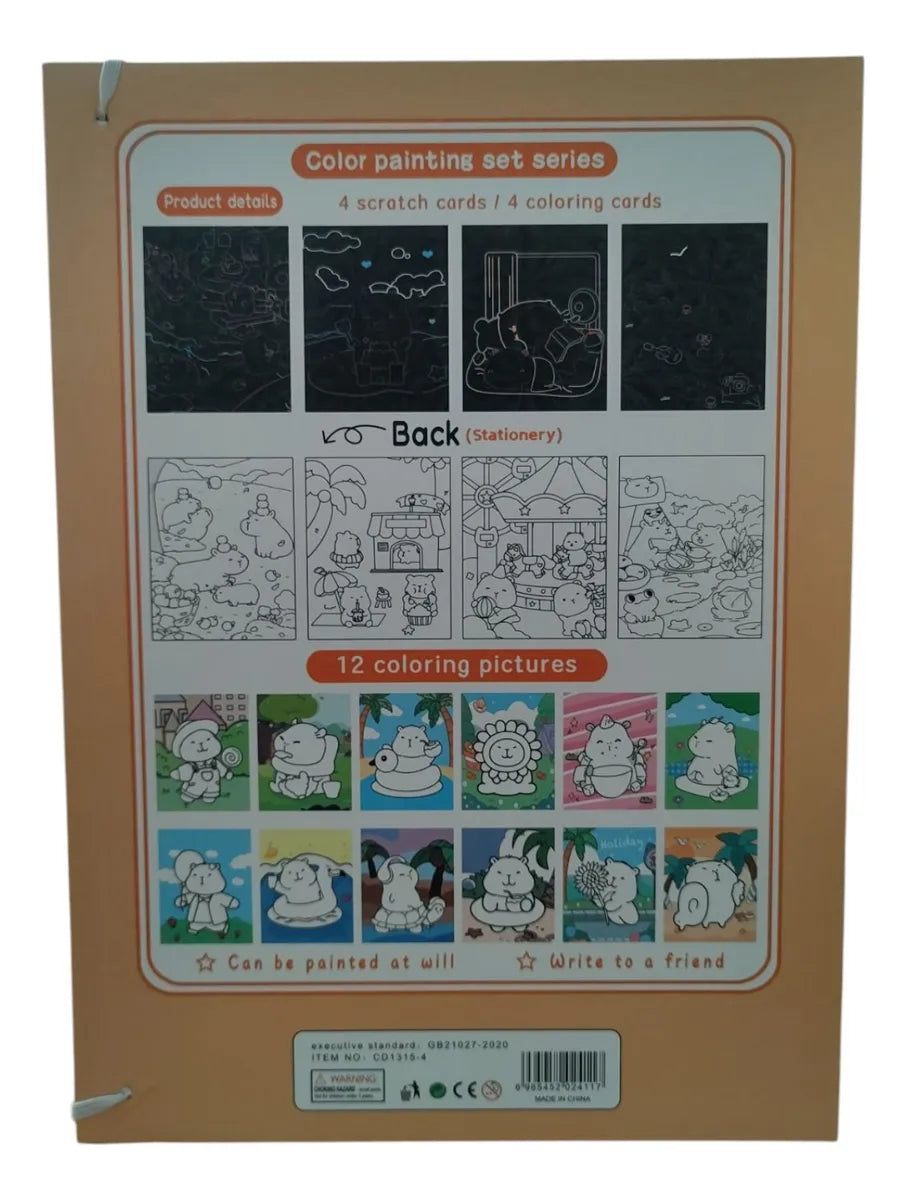Set De Arte Capibara 38 En 1 Colores Crayones