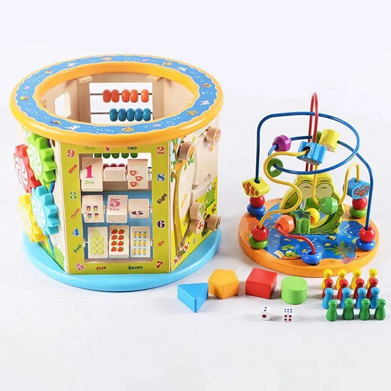 Cubo Didáctico En Madera Montessori Multitarea