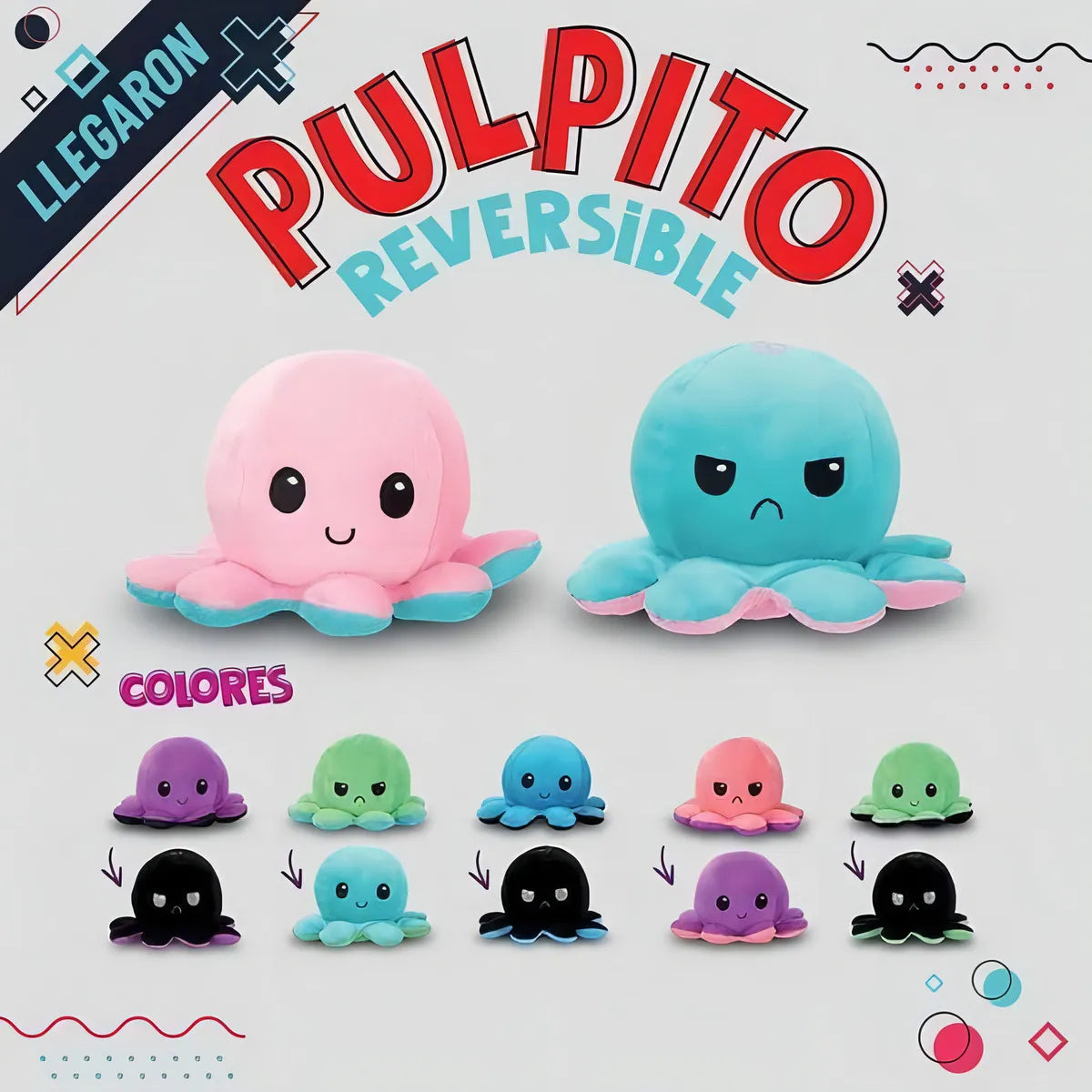 Pulpitos Reversibles De Plush Tiktok