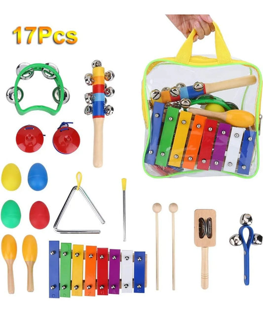 Set 17 Instrumentos Musicales Montessori Mochila