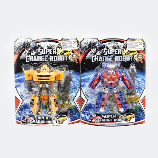 Robot Transformers En Blíster Amarillo Y Rojo 22cm