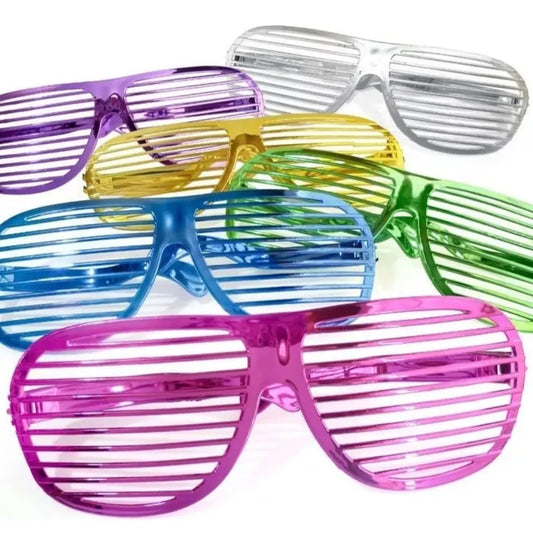 Lentes De Rejilla Plásticos Metalizados Pack X24