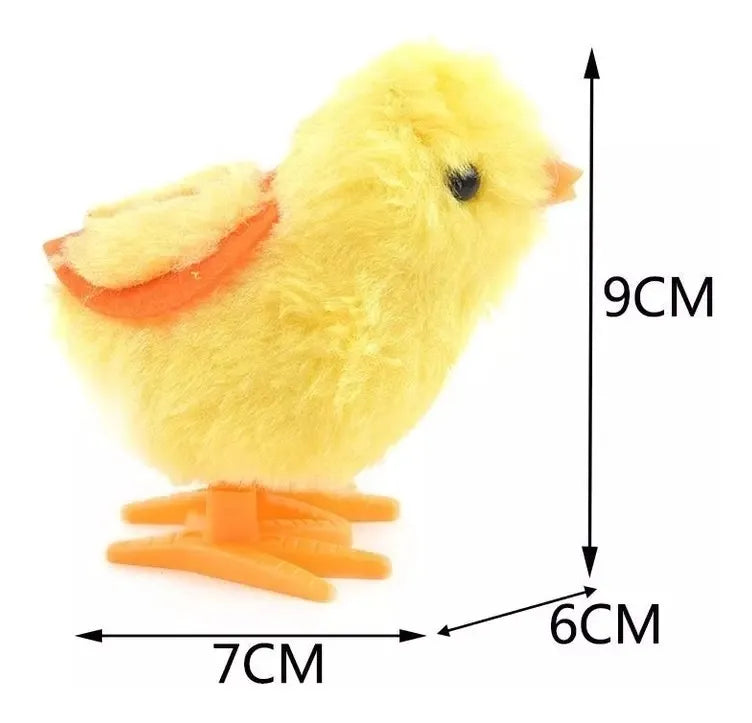 Pollito A Cuerda Amarillo Camina Salta 8 Cm