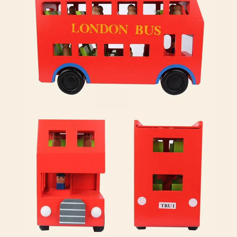 Autobus En Madera 2 Pisos 15 Pasajeros Montessori