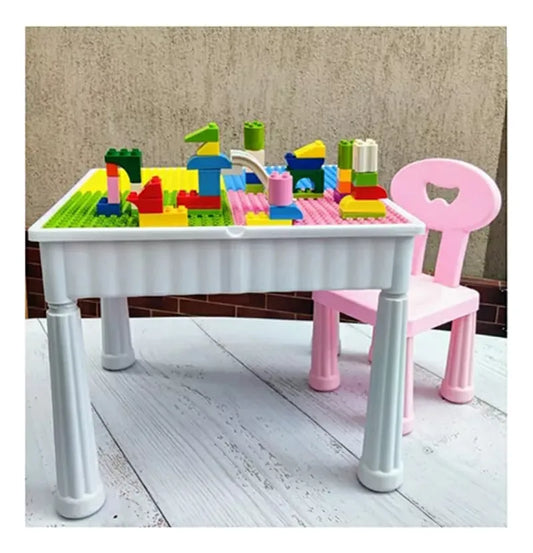 Mesa Multifuncion Infantil Con Silla Abs Didactica