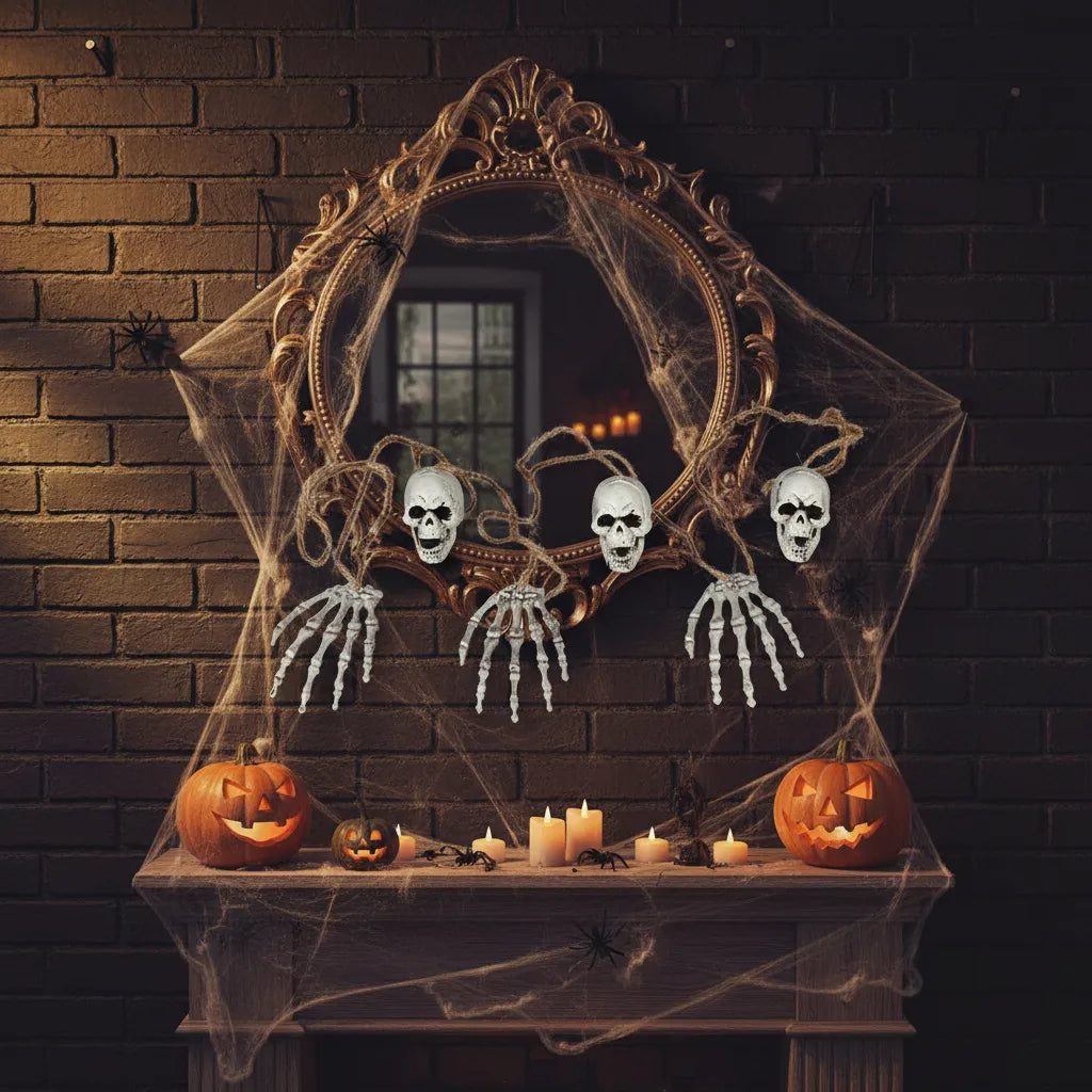 Deco Halloween Calaveras Y Manos De Esqueleto 150cm