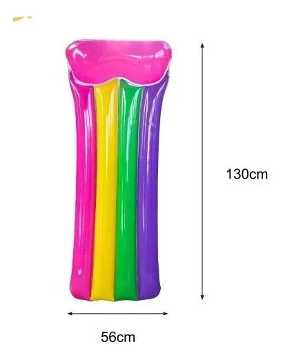 Colchoneta Inflable Arcoiris 130 Cm Playa Piscina