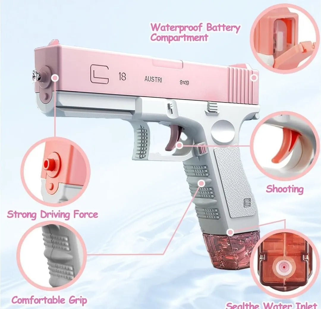 Pistola De Agua Electrica Usb Automatica Recargable