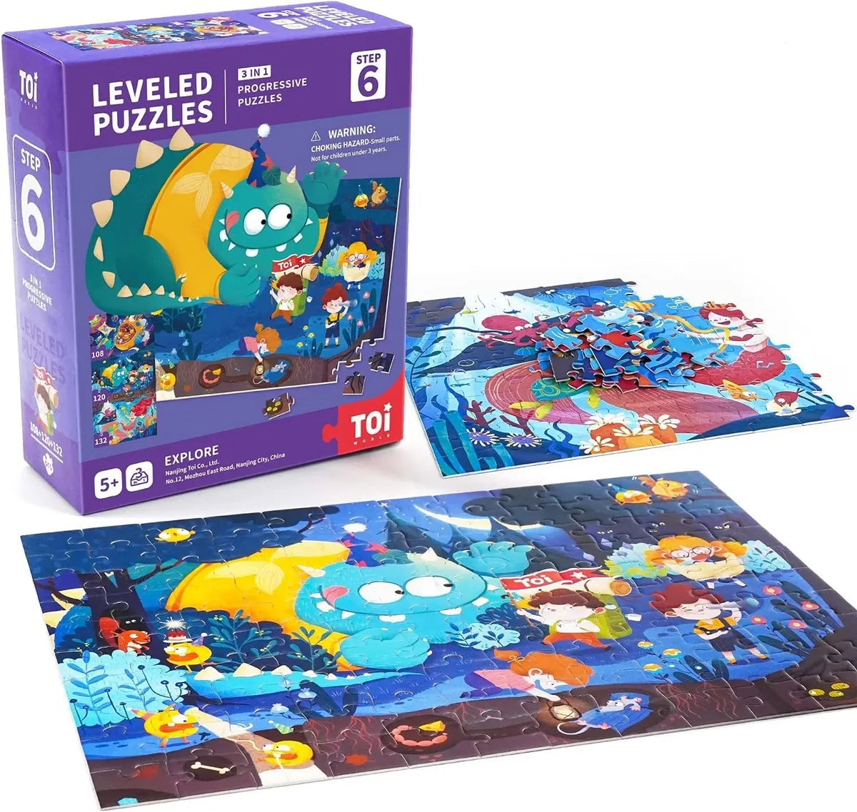 Puzzles Evolutivo 3 En 1 108 120 132 Pcs Infantil