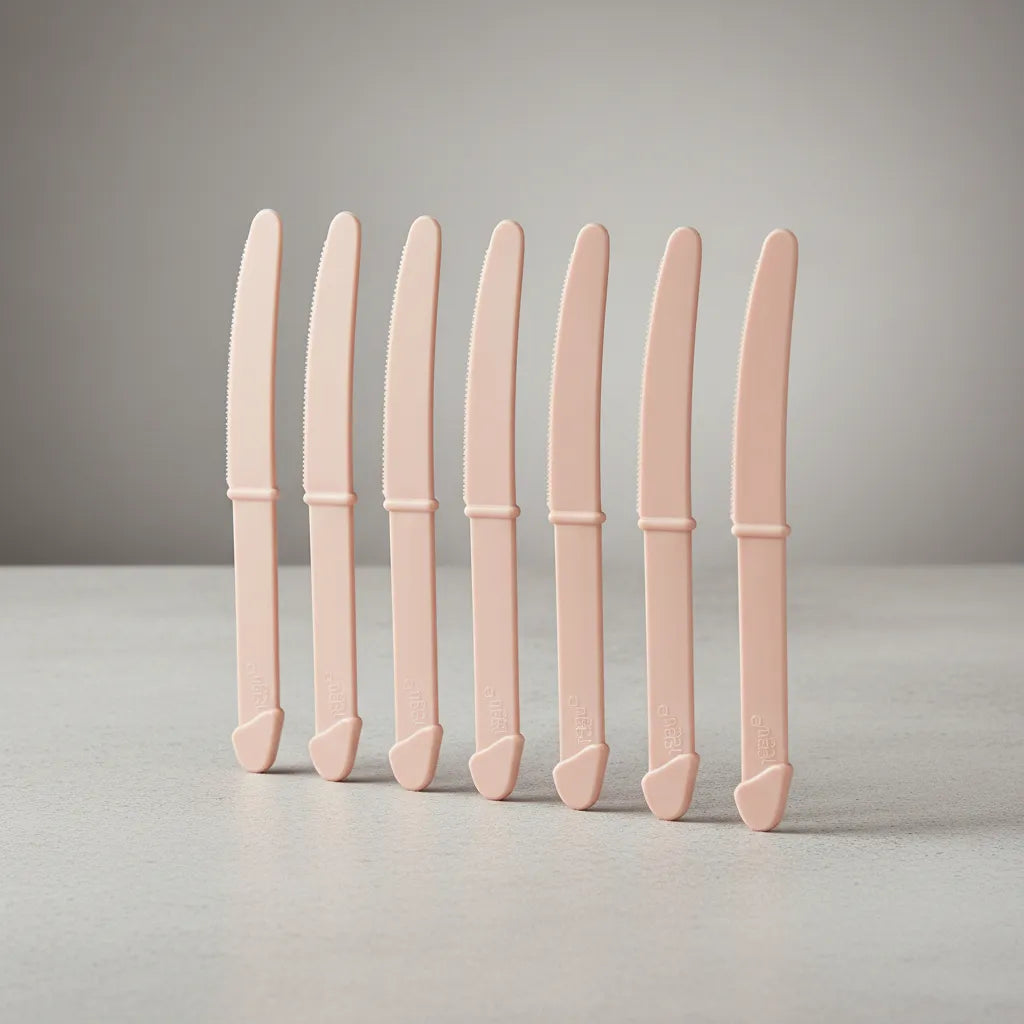 Set X6 Cuchillos Plásticos Pene Despedida Solteros