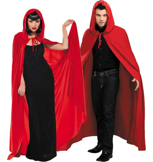 Capa Satinada Color Roja 140cm Disfraz Cosplay