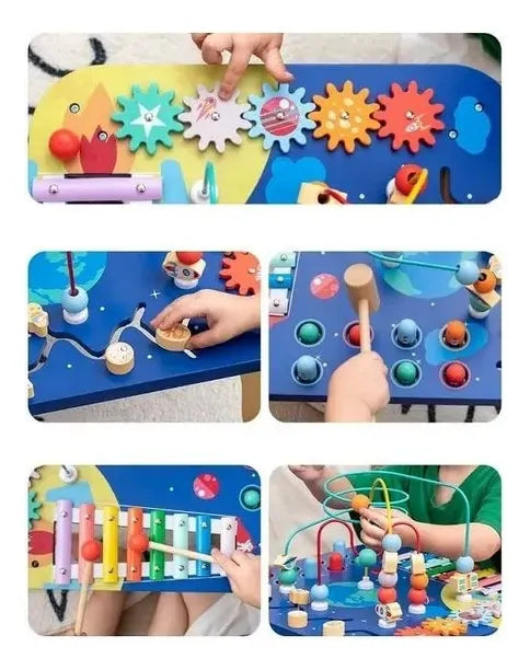 Mesa De Actividades Montessori 5 En 1 Madera 41 Cm