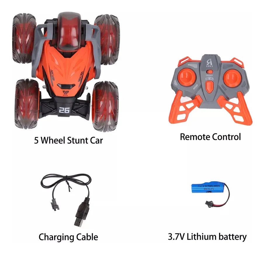 Auto A Control Remoto Acrobatico 5 Ruedas 360 Grados
