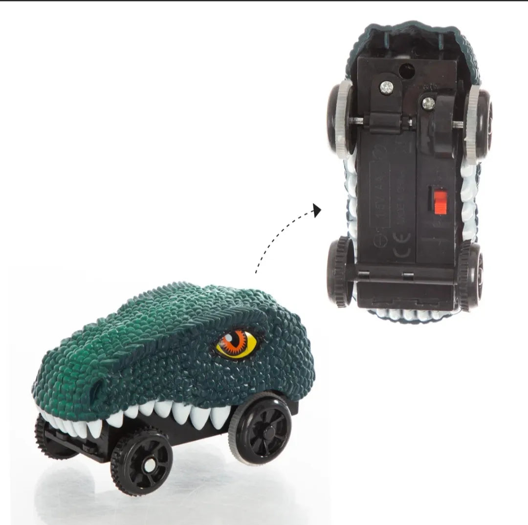 Pista De Auto Dinosaurio 38 Pcs A Pila Encastrable