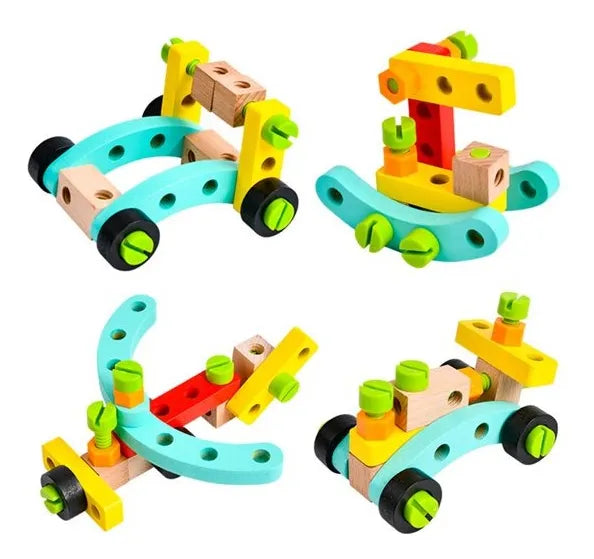 Juego De Herramientas En Madera con Bolso Montessori