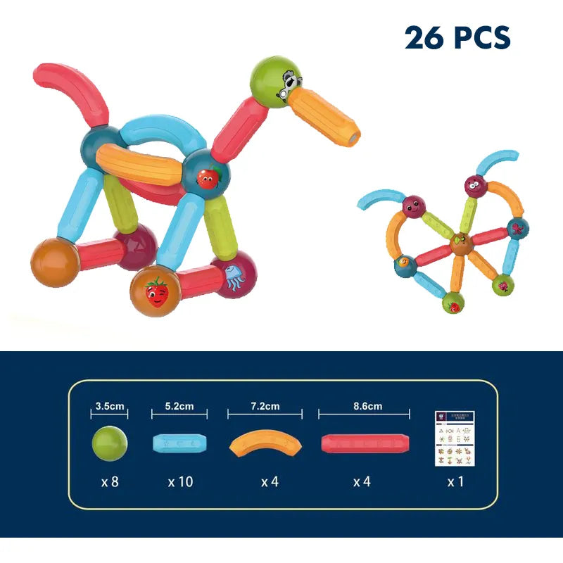 Juego Magnético 26pcs Coloridas Construcción Formas