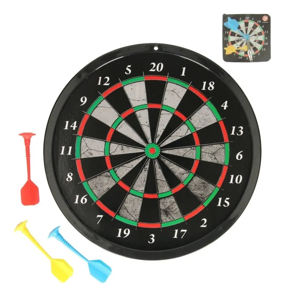 Juego De Dardos Con Velcro Doble Cara 26cm