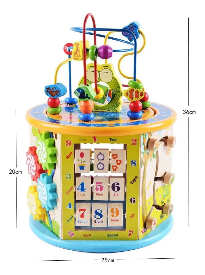 Cubo Didáctico En Madera Montessori Multitarea