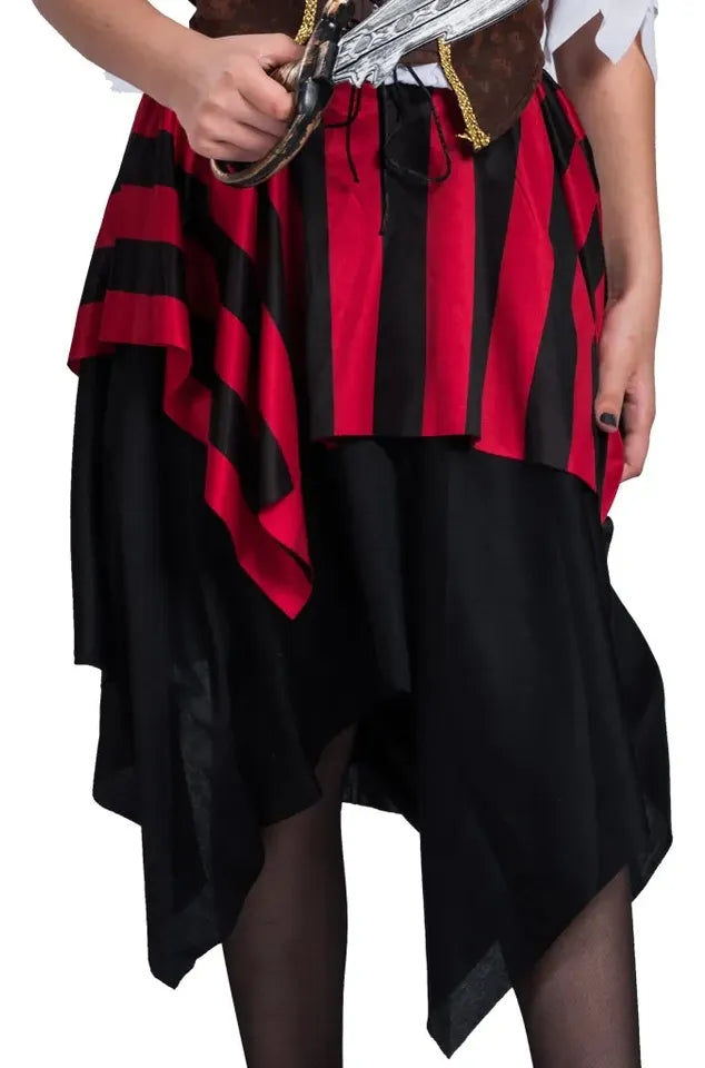 Disfraz Infantil Niña Pirata Vestido Corset Vincha