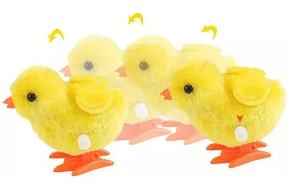 Pollito A Cuerda Amarillo Camina Salta 8 Cm