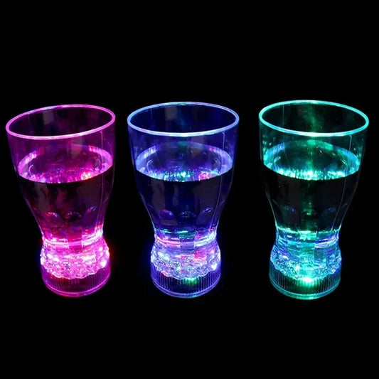 Vaso Con Luces Led A Pila Pack X2