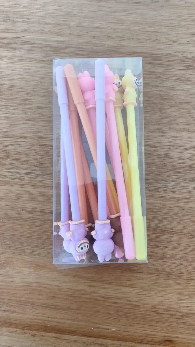 Lapicera Boligrafo Labubu Tinta Gel Pack X 12