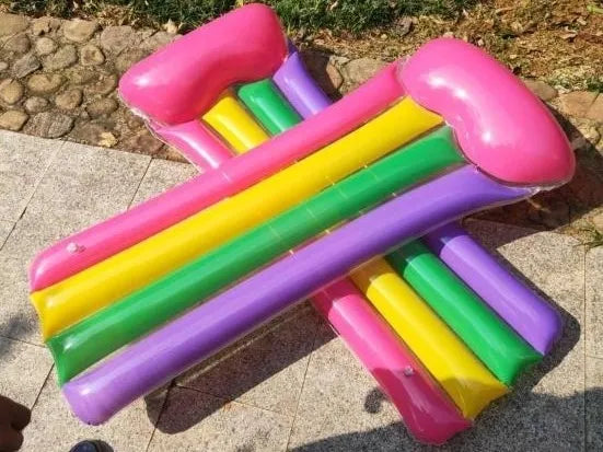 Colchoneta Inflable Arcoiris 130 Cm Playa Piscina
