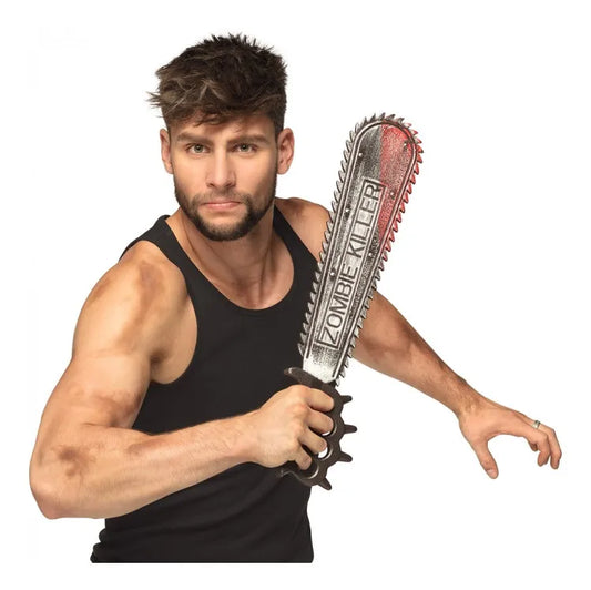 Sierra Zombie Sangrienta Halloween Plástico 50 Cm