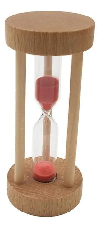 Reloj De Arena En Madera 3 Minutos Varios Colores