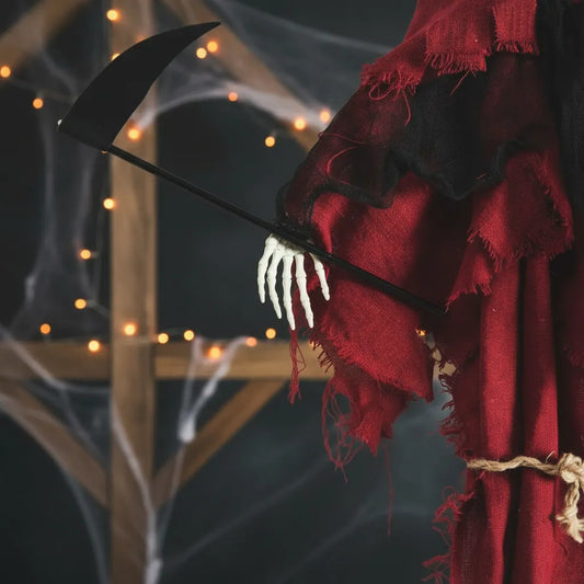 Esqueleto Colgante La Muerte En Rojo 60x40 Cm