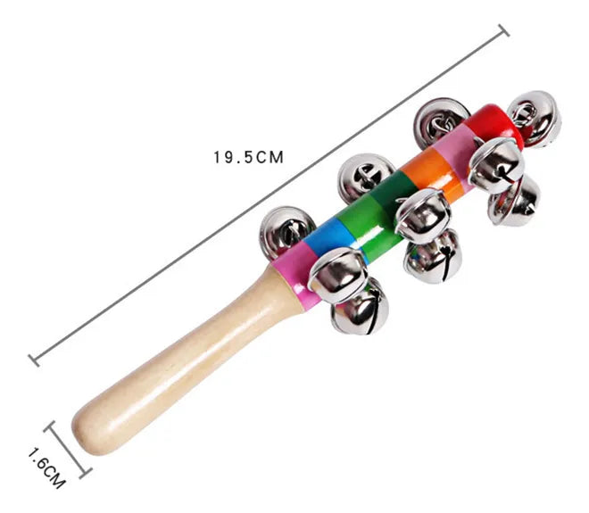 Sonajero En Madera Con Cascabel Montessori 20cm