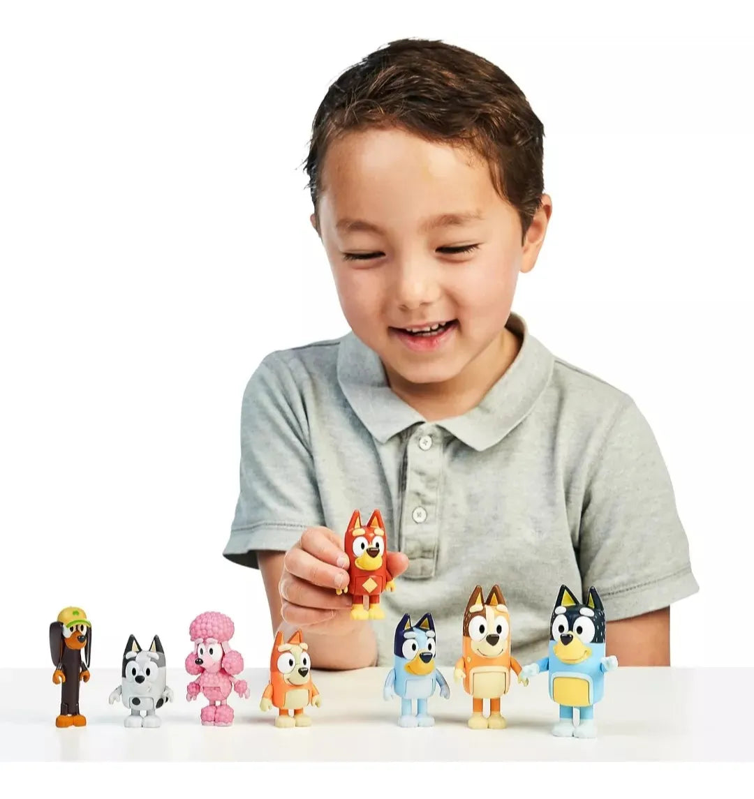 Muñecos Figuras De Acción Bluey X2 Papá Y Bingo