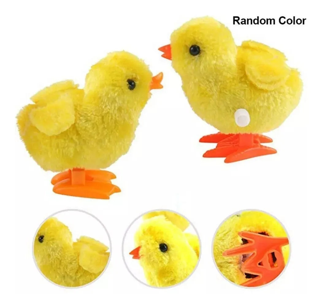 Pollito A Cuerda Amarillo Camina Salta 8 Cm